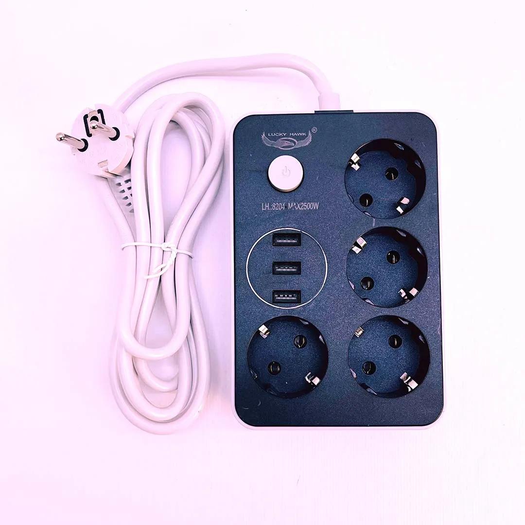 Универсальный удлинитель с тремя USB-портами (ST-2126)