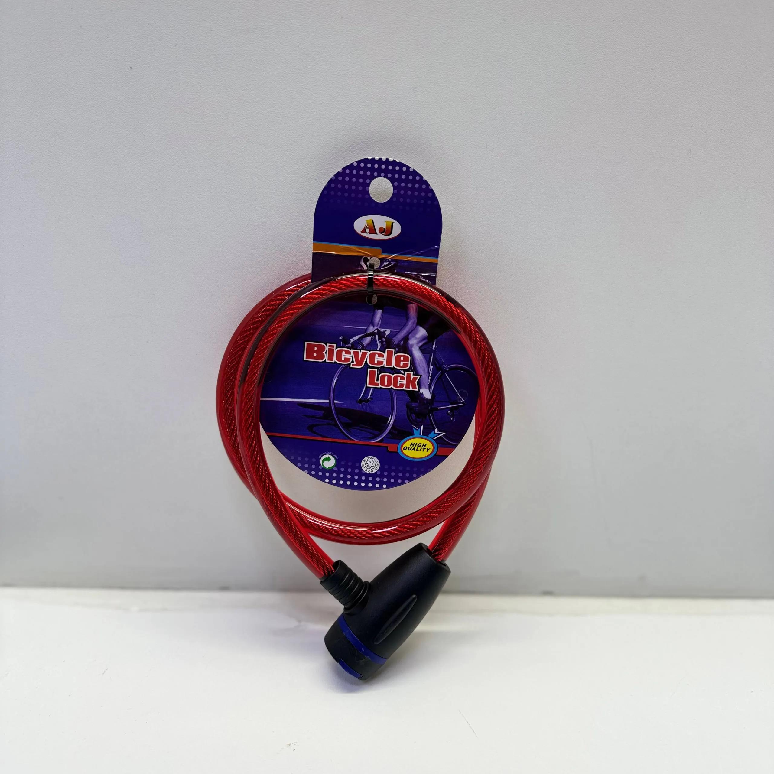 Велосипедный тросовый замок с ключами (ST-2997)