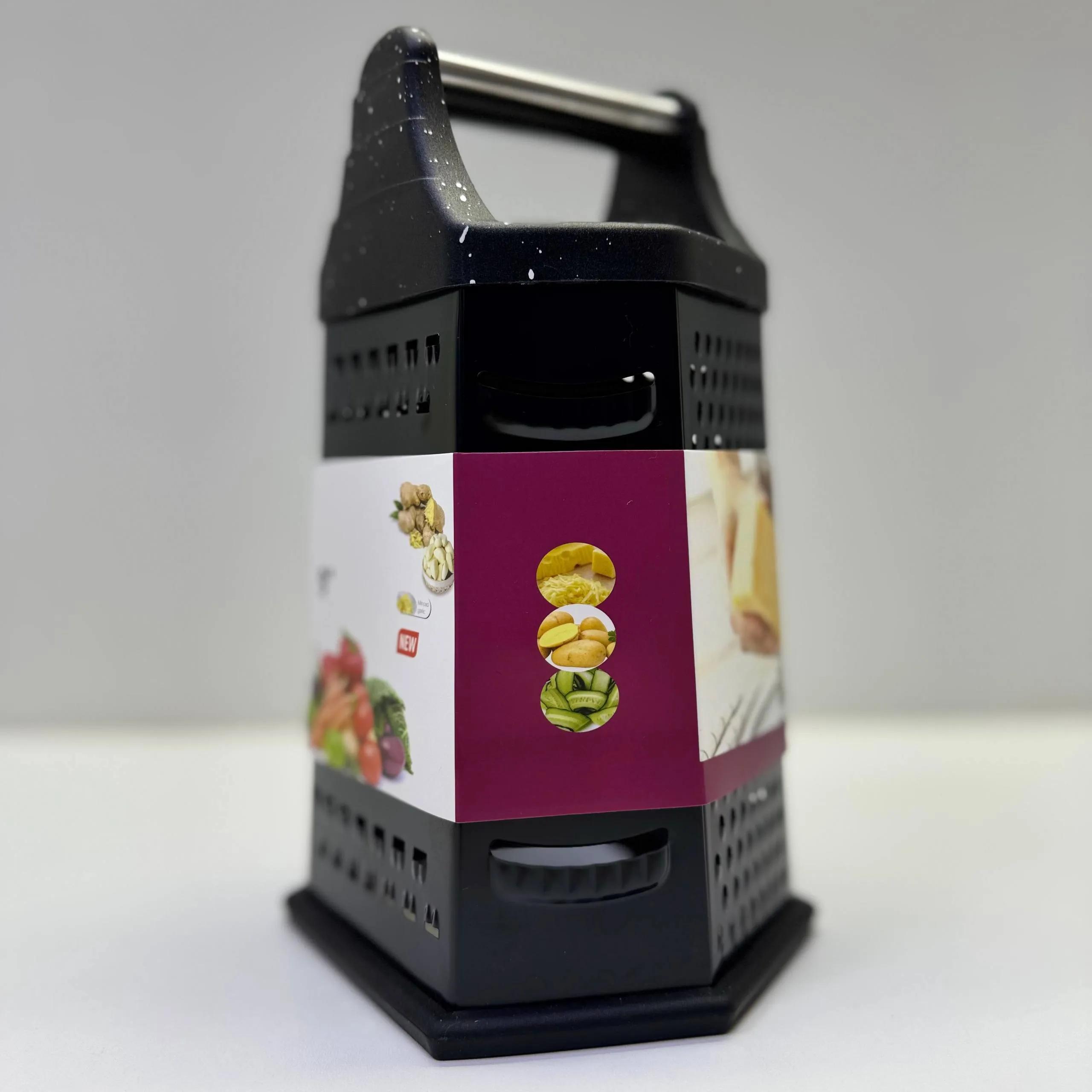 Многогранная черная металлическая терка оптом для кухни (ST-2322)