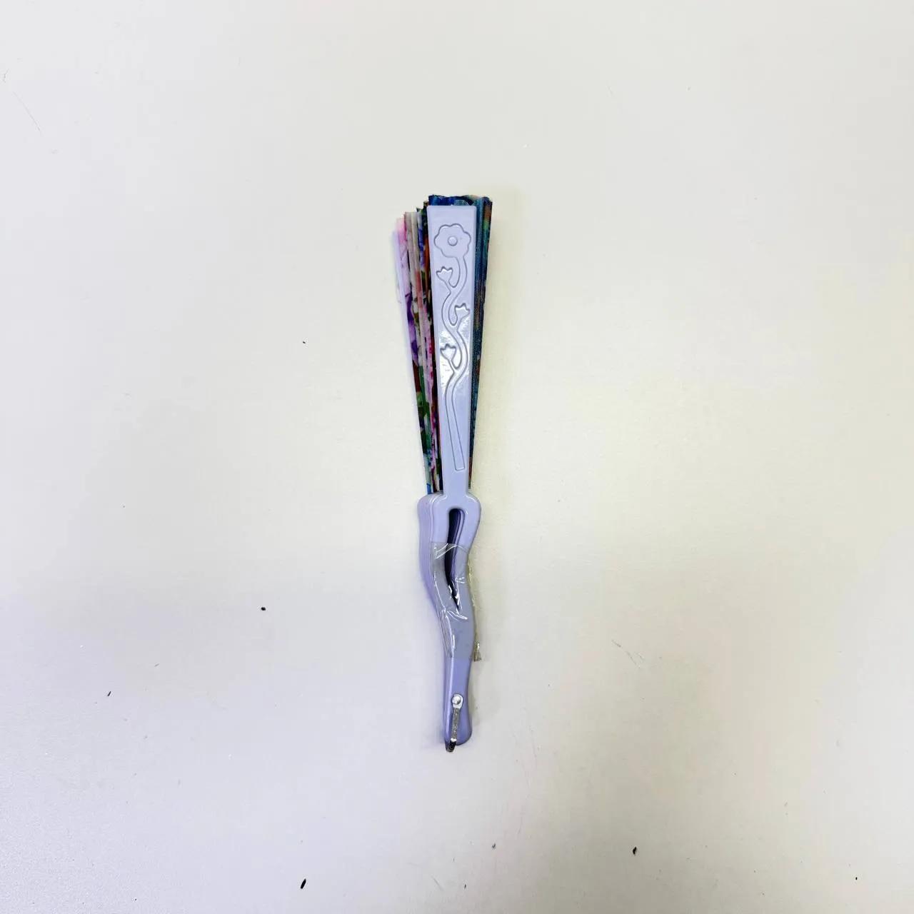 Белый Веер с цветами(ST-4842)