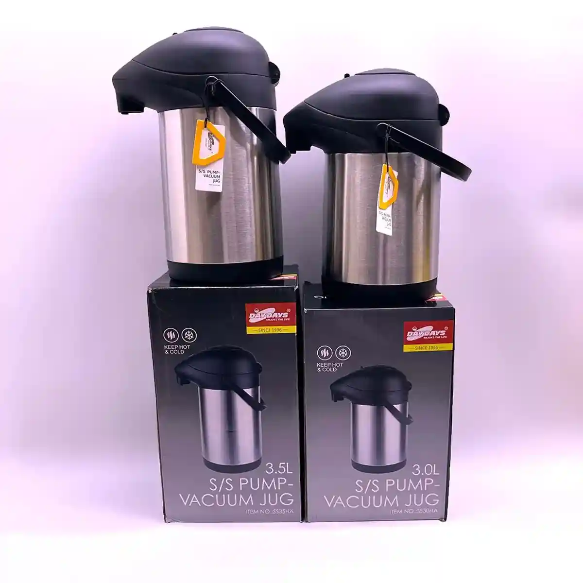 DAYDAYS 2.5L, 3.0L и 3.5L Нержавеющая сталь насос-вакуумный кувшин - оптовая продажа - st-1096