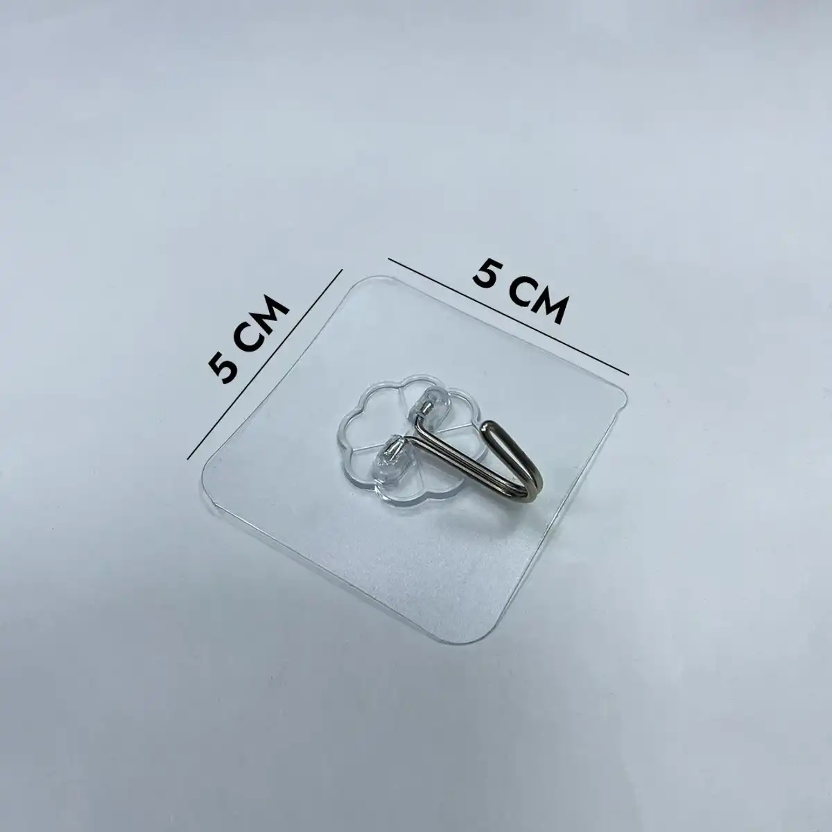 Самоклеящийся крючок прозрачный 5x5 см до 5 кг (ST-5106)