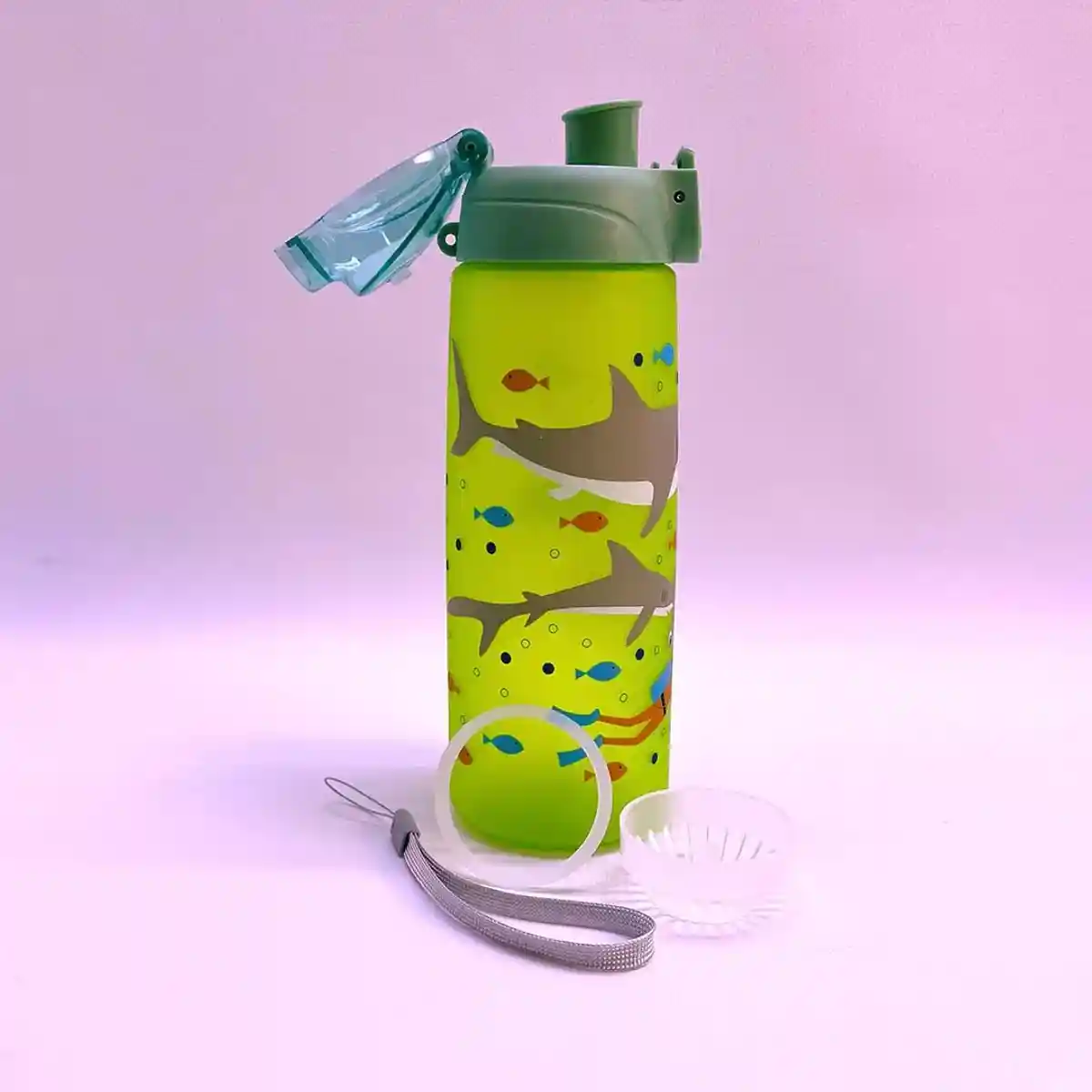 Цветная бутылка для воды с четырьмя оттенками: синий, фиолетовый, зелёный и красный - 1217 - 3
