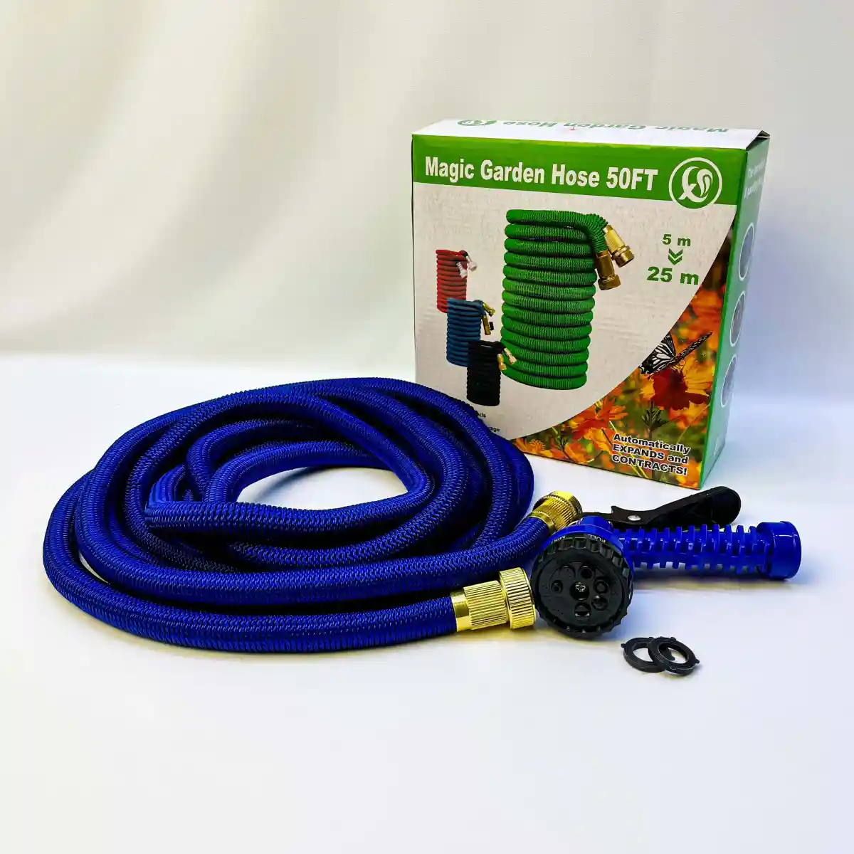 Оптовые растягивающиеся садовые шланги "Magic Garden Hose" — Разные длины, с распылителем - ST-21066