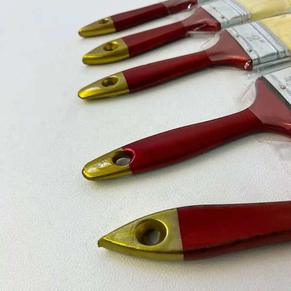 Набор малярных кистей 5 шт., синтетика/дерево, размеры 1-3'' - 2000 - 6